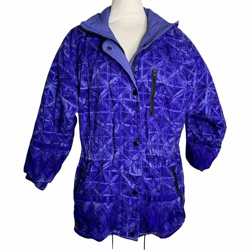 Vintage 80s Snugglers Ski Snow Jacket M Blue